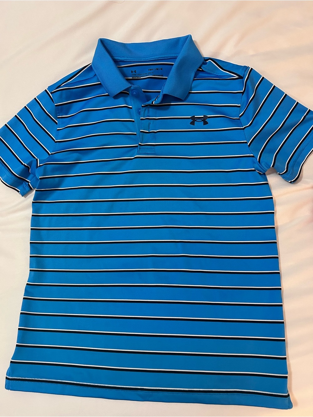 Under Armour Blue Striped Polo